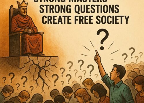 Weak Questions Create Strong Masters — Strong Questions Create Free Society