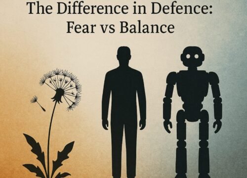 Nature, Human & AI — The Difference in Defence: Fear vs Balance